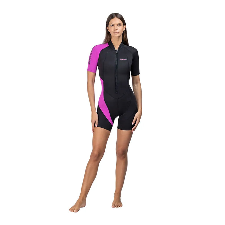 Salvimar Shorty de manga corta para mujer Aquatic 2.0 mm Negro