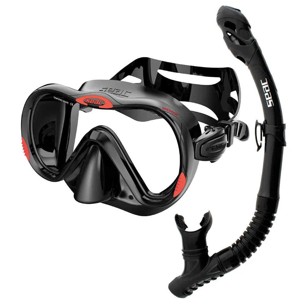 SEAC Kit snorkel Boss Dry Negro