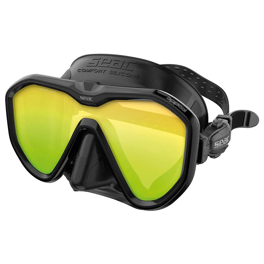 SEAC Máscara de buceo Appeal Asian Mirror Negro