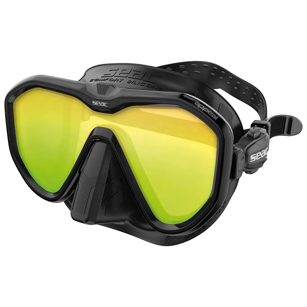 SEAC Máscara de buceo Appeal Mirror Negro